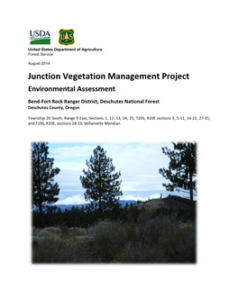 Junction Vegetation Management Project Environmental Assessment
