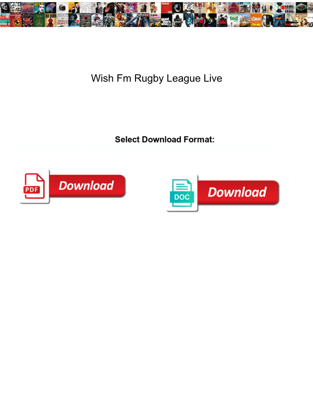 Wish Fm Rugby League Live