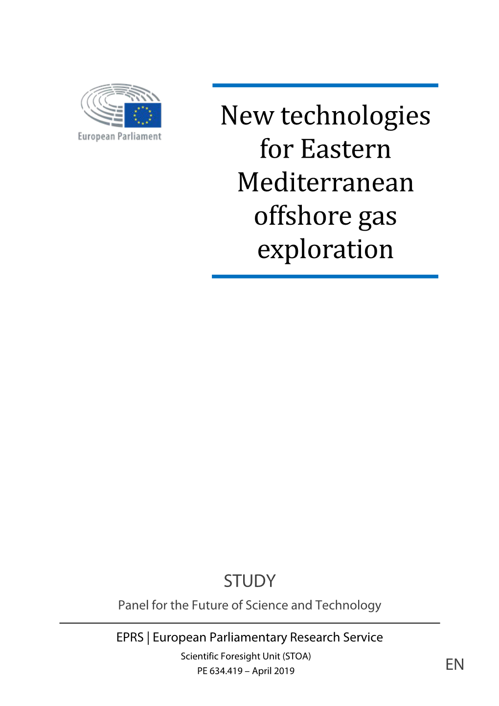 New Technologies for Eastern Mediterranean Offshore Gas Exploration