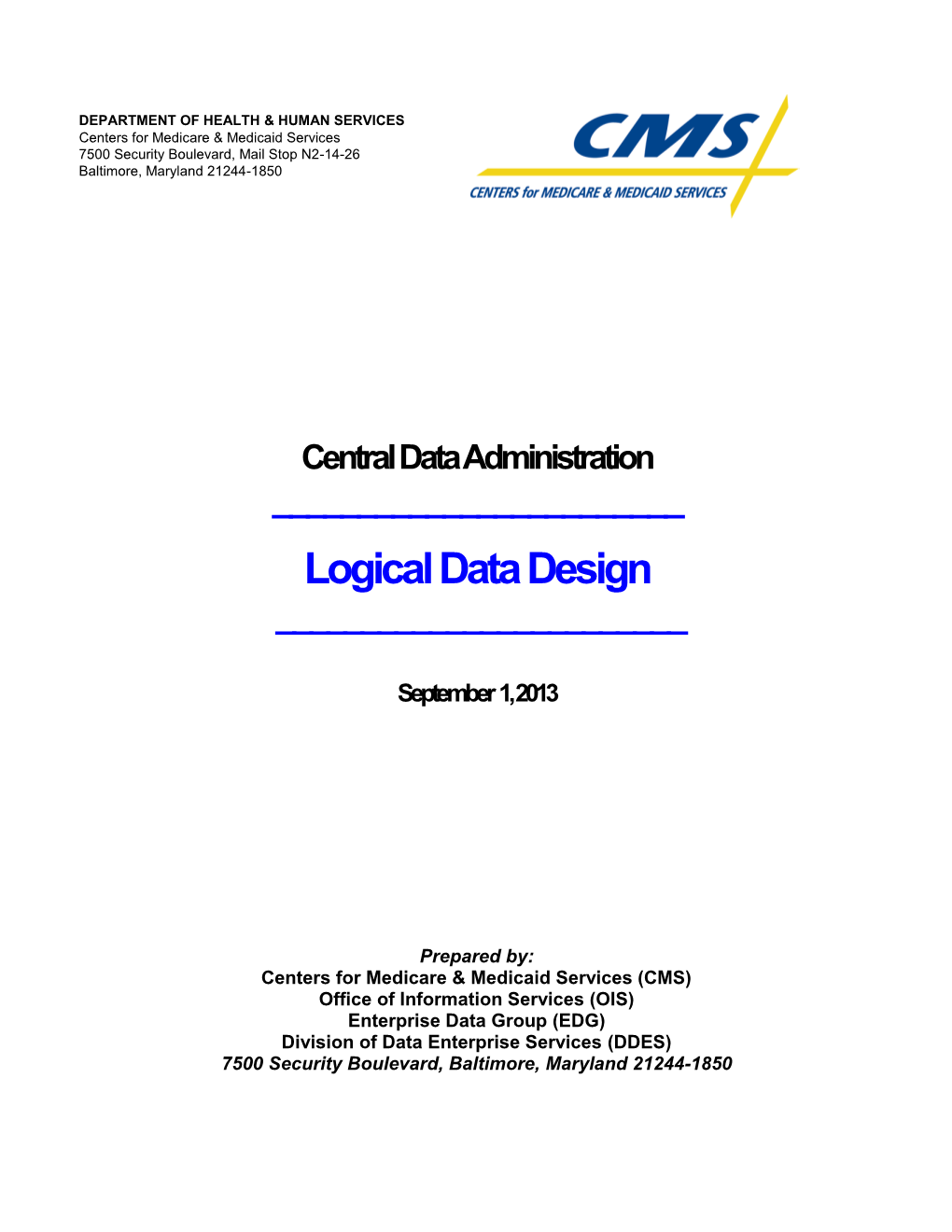 CDA Logical Data Design