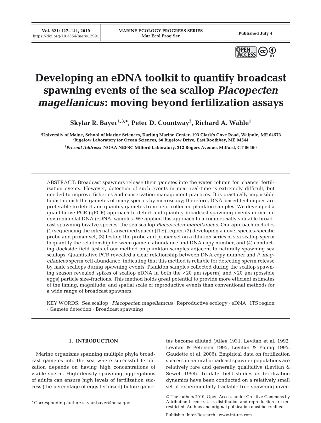 Developing an Edna Toolkit to Quantify Broadcast Spawning Events of the Sea Scallop Placopecten Magellanicus: Moving Beyond Fertilization Assays