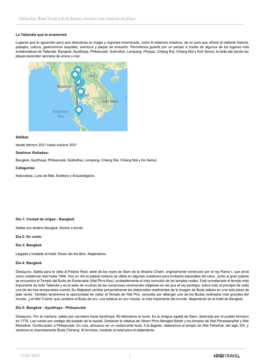 Tailandia: Ruta Norte Y Koh Samui, Circuito Con Estancia En Playa