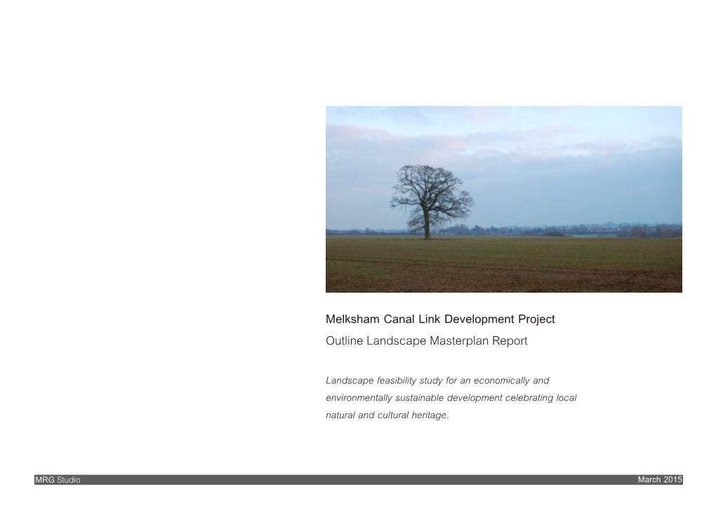 Melksham Canal Link Development Project Outline Landscape Masterplan Report