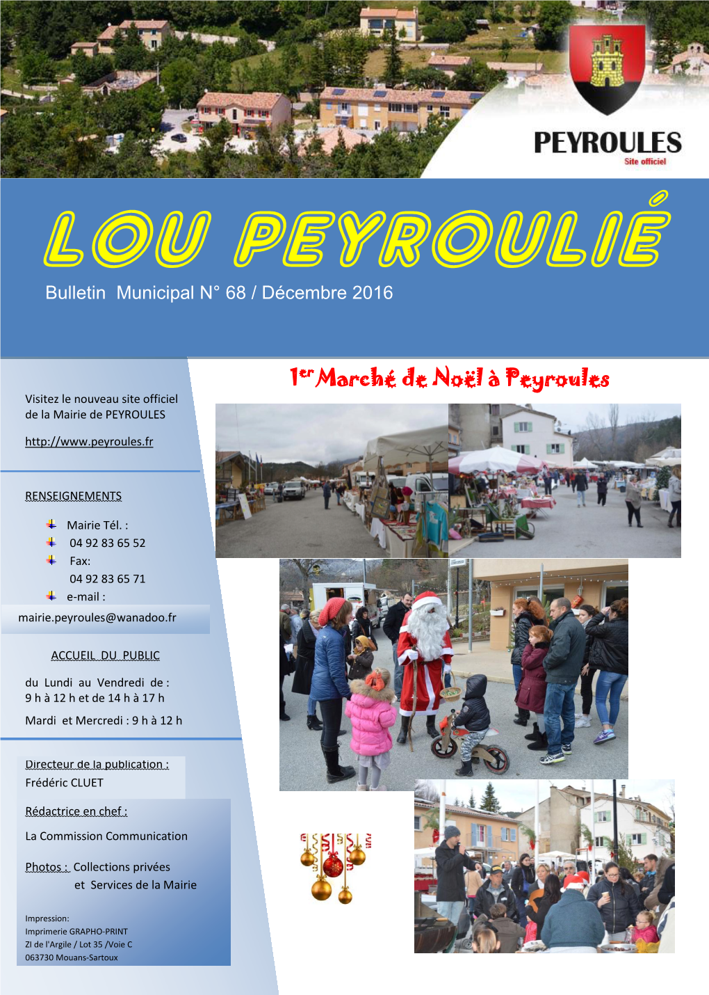 1Er Marché De Noël À Peyroules Visitez Le Nouveau Site Officiel De La Mairie De PEYROULES