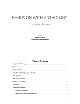 Hands on with Anthology