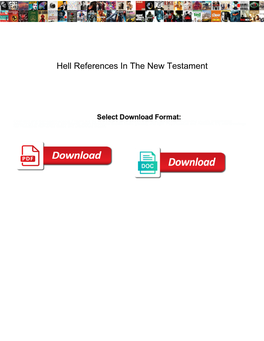 Hell References in the New Testament
