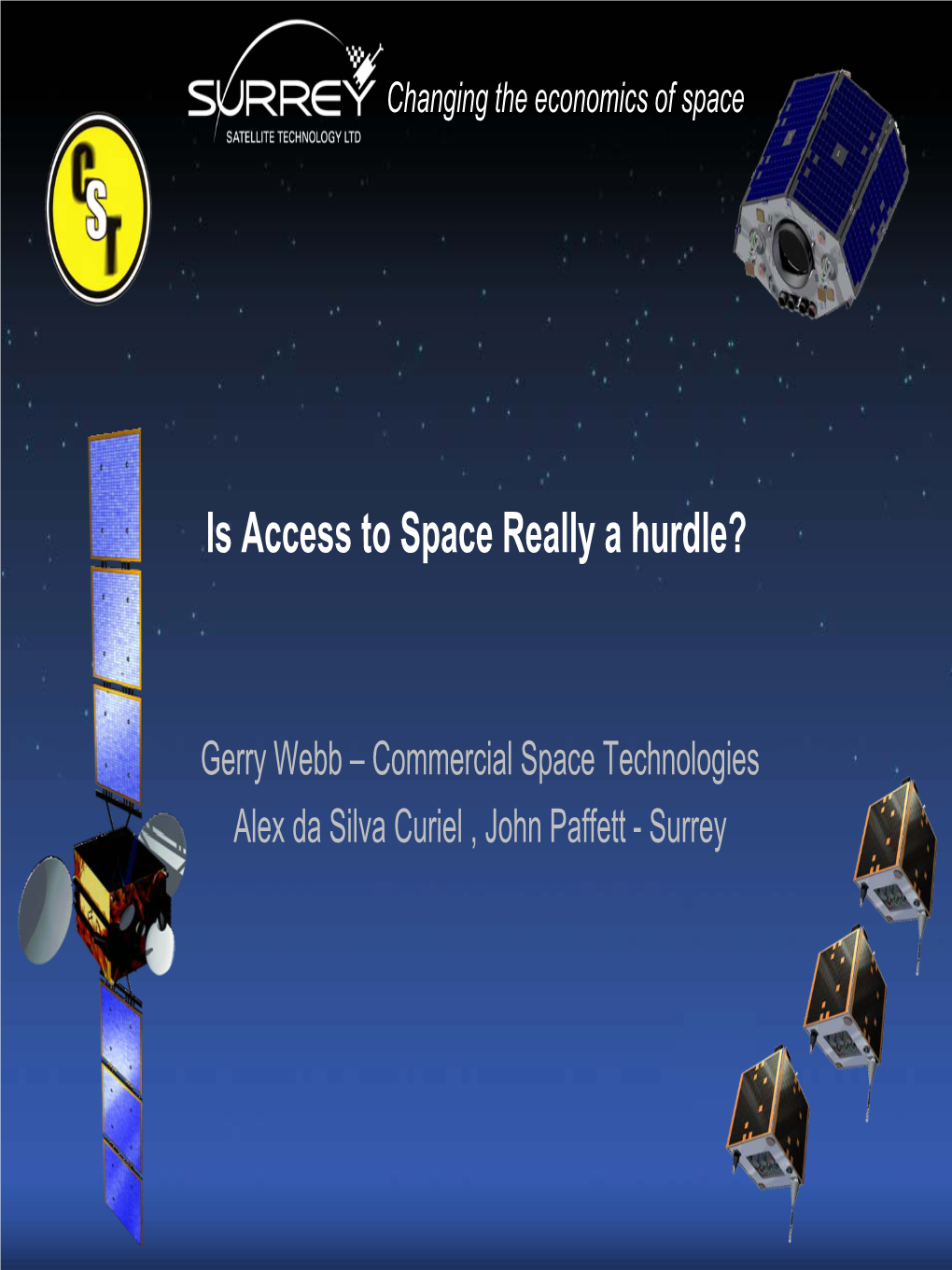 Is Access to Space Really a Hurdle?
