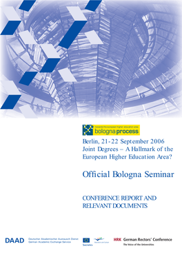 Joint Degrees – a Hallmark of the European Higher Education Area?