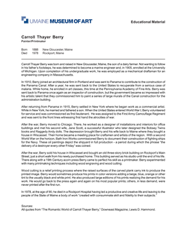Biography of Carroll Thayer Berry