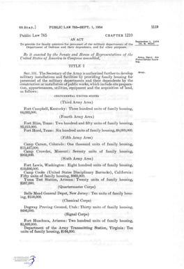 PUBLIC LAW 765-SEPT. 1, 1954 1119 Public Law 765 CHAPTER