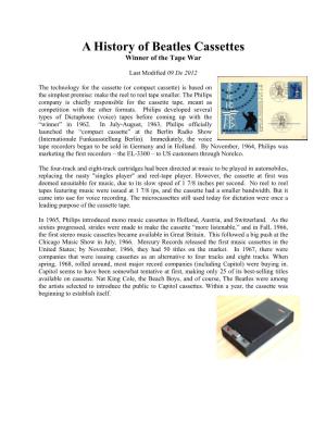 Beatles Cassette Tape-Ography