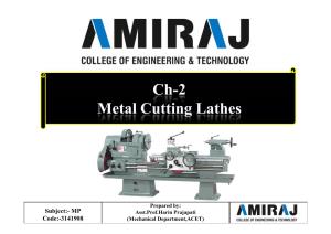 Ch-2 Metal Cutting Lathes