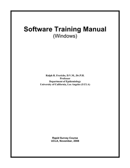 Software Training Manual (Windows)