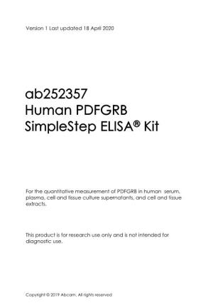 Ab252357 Human PDFGRB Simplestep ELISA® Kit