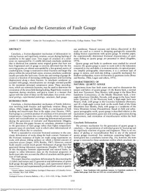 Cataclasis and the Generation of Fault Gouge
