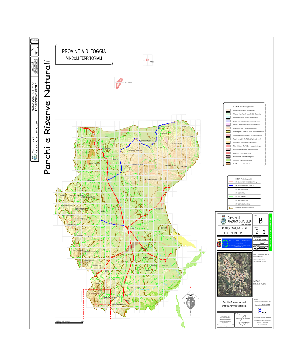 PROVINCIA DI FOGGIA Tavola Progressivo VINCOLI TERRITORIALI PIANOSA SISTEMA INFORMATIVO TERRITORIALE