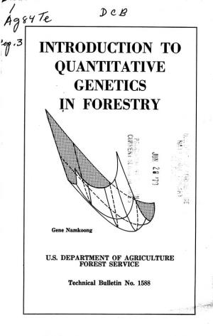 Introduction to Quantitative Genetics in Forestry
