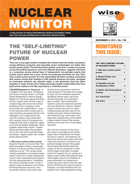 The "Self-Limiting" Future of Nuclear Power