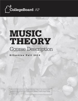 AP Music Theory Course Description Audio Files ”