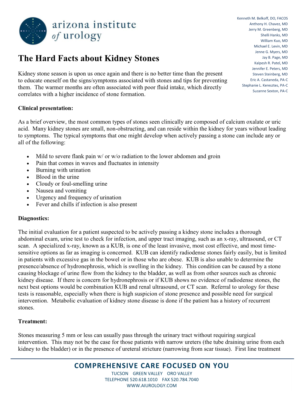 The Hard Facts About Kidney Stones Jay B