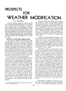 Weather Modification A