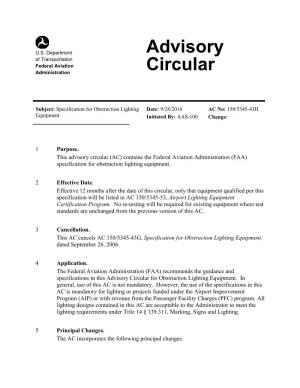 F a a Advisory Circular 150/5345-43H, Specification For