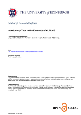 Introductory Tour to the Elements of Elalme