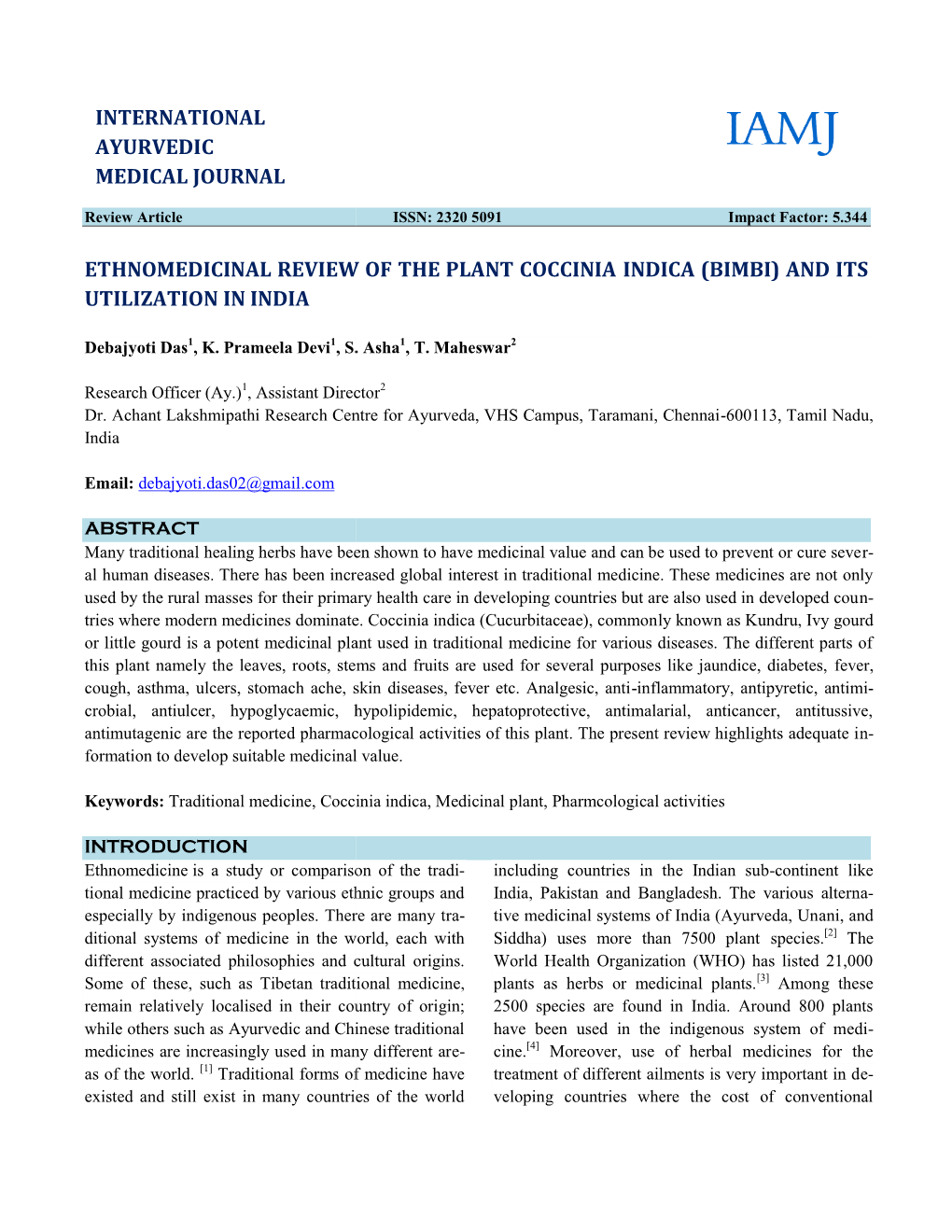 Ethnomedicinal Review of the Pl Utilization in India