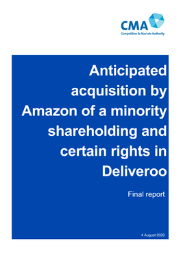 Amazon and Deliveroo in OCG