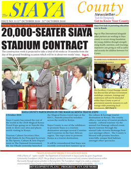 20,000-Seater Siaya Stadium Contract
