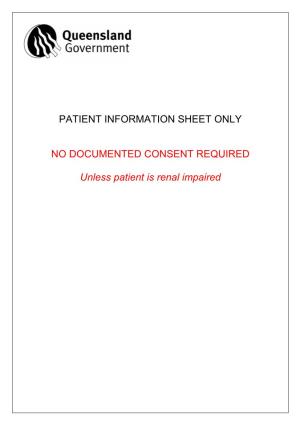 Consent Information - Patient Copy IVP- Intravenous Pyelogram