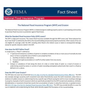 The National Flood Insurance Program (NFIP) and Erosion