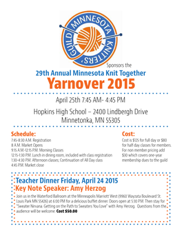 Yarnover 2015 Brochure
