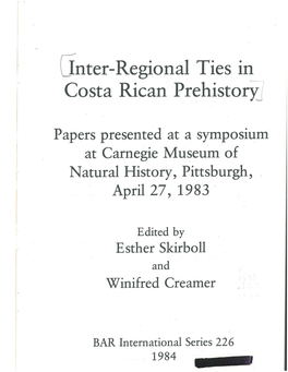 Unter-Regional Ties in Costa Rican Prehistoryj