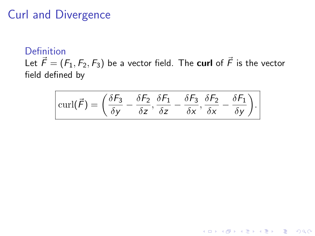 Curl and Divergence