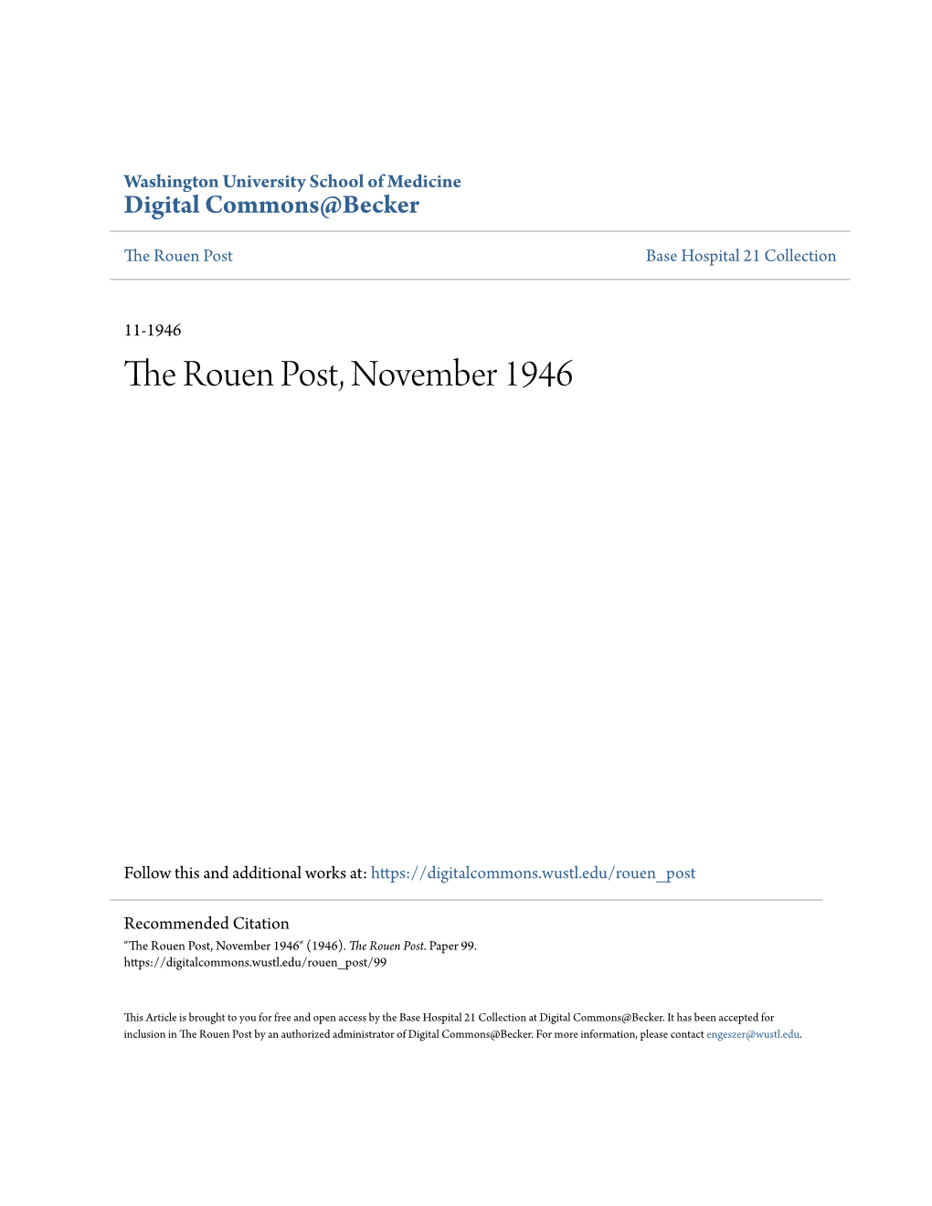 The Rouen Post, November 1946