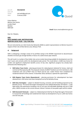 Sgn West Barnes Lane, Motspur Park Merton Local Plan – Call for Sites