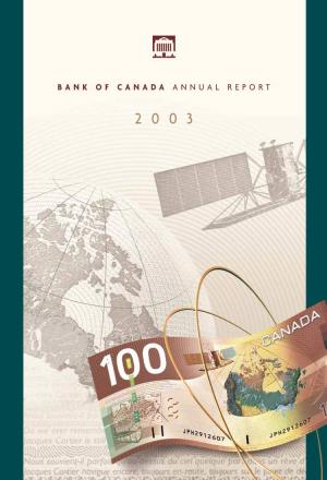 Annual Report 2003 La De Annuel Rapport Rapport Annueldela 2003 Banque Ducanada