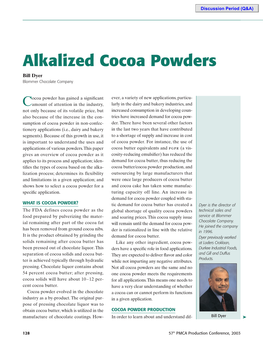 2003 Alkalized Cocoa Powders