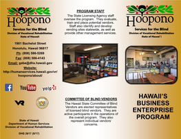 Hawaii's Business Enterprise Program