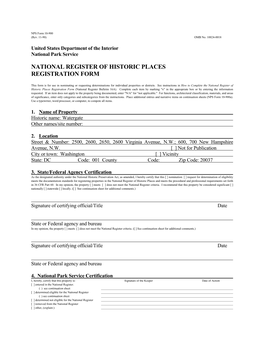 NPS Form 10-900 (Rev