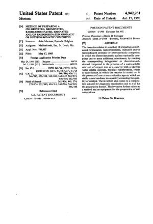 United States Patent (19) 11 Patent Number: 4.942,231 Mertens 45 Date of Patent: Jul