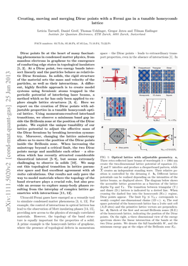Creating, Moving and Merging Dirac Points with a Fermi Gas in a Tunable Honeycomb Lattice