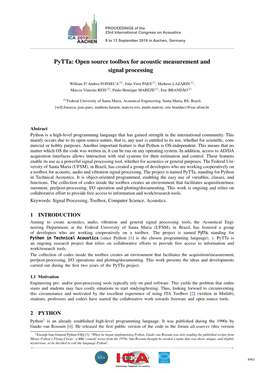 Pytta: Open Source Toolbox for Acoustic Measurements and Signal Processing