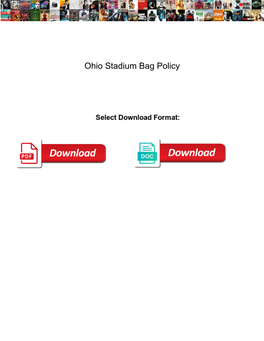 Ohio Stadium Bag Policy