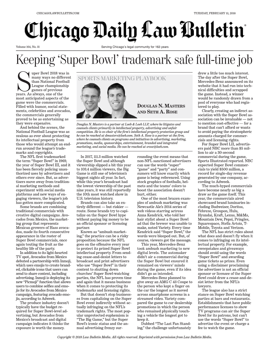 Super Bowl’ Trademark Safe Full-Time Job Uper Bowl 2018 Was in Drew a Little Too Much Interest