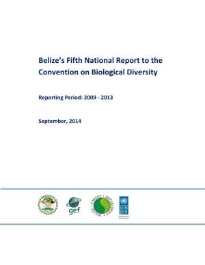 Belize's Fifth National Report to the Convention on Biological Diversity