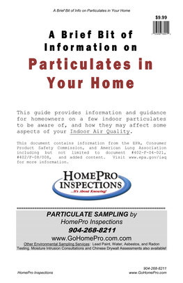 Particulates in Your Home $9.99