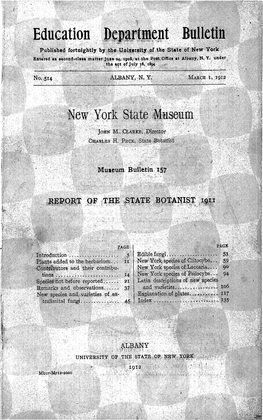 Report of the State Botanist 1911