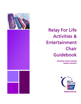 Relay for Life Activities & Entertainment Chair Guidebook